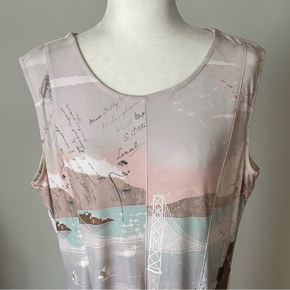 Dolcezza Sleeveless Artsy Dress XL - Picture 3 of 7